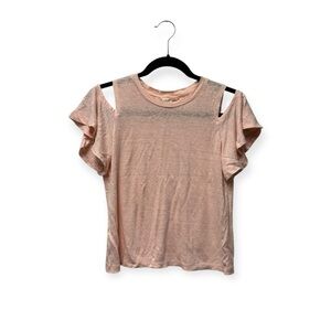 Rebecca Taylor Blush Cold Shoulder Tee